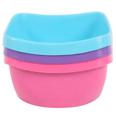 PL BOWL 16CM SQR/ROUND SOLID COLS RUBY