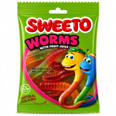 SWT GUMMY WORMS 80g SWEETO