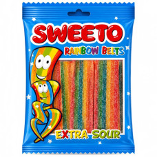 SWT RAINBOW BELTS SOUR 80g SWEETO