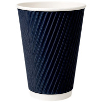 COFFEE CUP 25s RIPPLE BLACK 350ml COFFEE CUP 25s RIPPLE BLACK 350ml