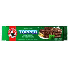 BISC TOPPER 125g CHOC MINT BAKERS