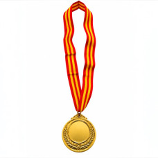 MEDAL GOLD W/RIBBON RND