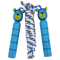 TOY SKIP ROPE W/WOODEN HANDLE