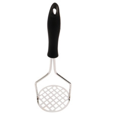 POTATOE MASHER 23cm BLK HANDLE