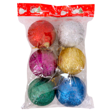 XM DECO BALLS ASST 6PCS LRG