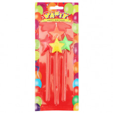BIRTHDAY CANDLE STAR SHAPE 4PC