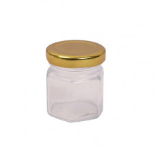 GLW JAR  5cm OCTAGON W/MTL LID