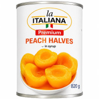 LA ITALIANA PREMIUM PEACH HALVES 820g