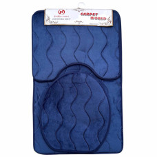 BATHMAT 3PC W/WAVY LINES ASST COLOURS