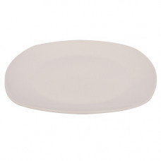 CER PLATE 25CM RND/SQR PLAIN CREAM