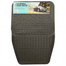 CAR MAT SET 4PC RUBBER W/RECT
