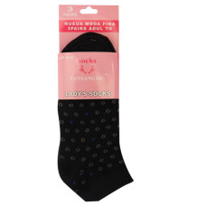 SOCKS LDS 3s ANKLETS NEON PRNT