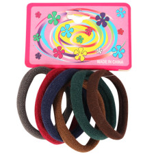 HAIR BANDS 6PC DARK COLORS**************