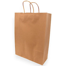 GIFT BAG 42X31CM BROWN PLAIN
