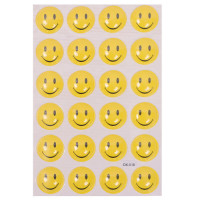 DECO STICKER SMILEY FACES 24PC