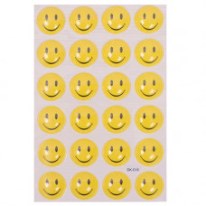 DECO STICKER SMILEY FACES 24PC