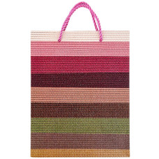 GIFT BAG 22X17.5CM STRIPE MULTI COL MED