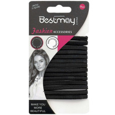 HAIR BANDS 14PC BLK