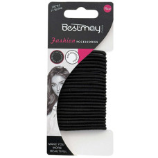 HAIR BANDS 24PC BLK THIN