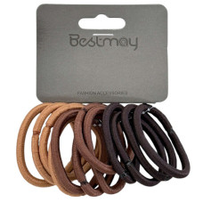 HAIR BANDS 12PC DARK COLORS