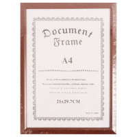 FRAME CERTIFICATE A4 L/BROWN THIN EDGE