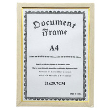 FRAME CERTIFICATE A4 CREAM+GOLD EDGE