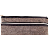 BTS PENCIL CASE 1s 21CM 2DIV PLAIN W/ZIP