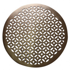 PLACEMAT 38CM RND W/CIRCLES+SQRS GOLD