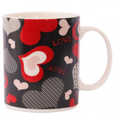 VLT MUG 9.5CM W/RAINBOW HEARTS