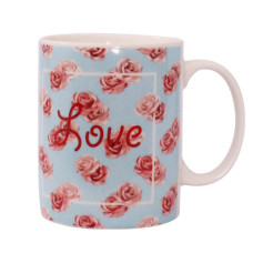 VLT MUG 9.5CM W/ROSES LOVE