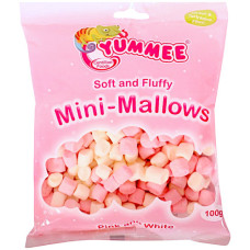 SWT MALLOW MINI PINK & WHITE 100G YUMMEE
