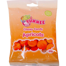 SWT CHEWY CANDY APRICOTS 80G YUMMEE