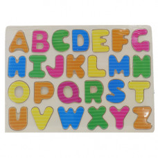 TOY WOODEN PUZZLE ALPHABETS 26PC CAPS