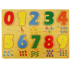 TOY WOODEN PUZZLE NUMBERS 0-9