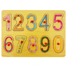 TOY WOODEN PUZZLE NUMBERS 10PC