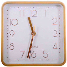 CLK WALL 22.5X22.5CM SQUARE W/ROUND EDGE