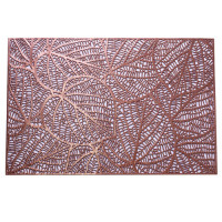 PLACEMAT 45X30CM RECT W/LEAF PATTERN