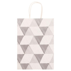 GIFT BAG 25X18CM STRIPE/DOT ZIG ZAG
