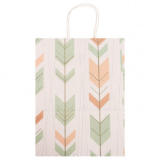 GIFT BAG 33X25CM W/STRIPES ASSORTED