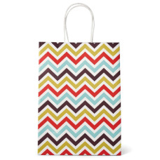 GIFT BAG 18X25CM W/BLOCKS/CIRCLE/STRIPES