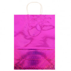 GIFT BAG 33X25CM HOLLAGRAM PURPLE