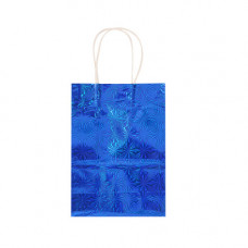 GIFT BAG 21X15CM HOLOGRAM BLUE SML