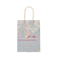 GIFT BAG 21X15CMOLOGRAM SILVER SML