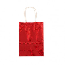 GIFT BAG 21X15CM HOLOGRAM RED SML