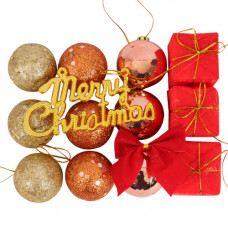 XM DECO GLITTER BALLS W/3 RED BOXES