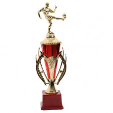 TROPHY PL CUP 41CM GOLD W/RED MAN W/BALL