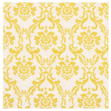 SERVIETTE 20s WHITE W/GOLD/SILVER