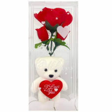 VLT ROSES W/TEDDY WHITE
