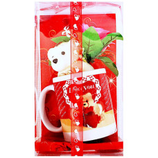 VLT MUG 9.5CM W/ROSE PINK +TEDDY W/SML