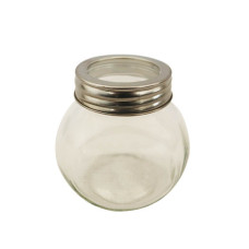GLW JAR 7CM W/SILVER AND CLEAR LID